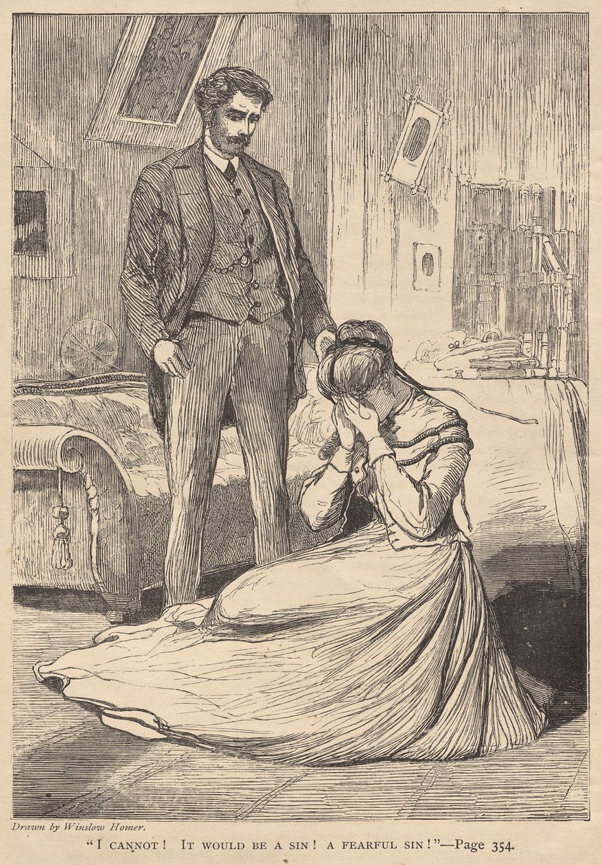 "Det kan jeg ikke!  Det ville være en synd!  En frygtelig synd!" af Winslow Homer