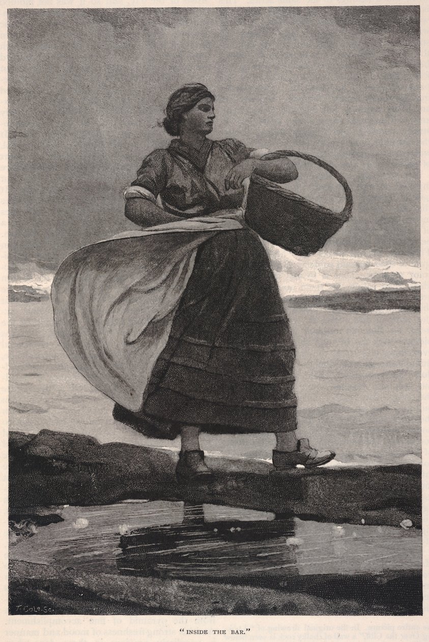 Inde i baren, fra The Century Magazine, november 1883 af Winslow Homer