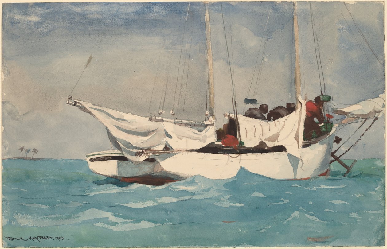 Key West, trækkende anker af Winslow Homer