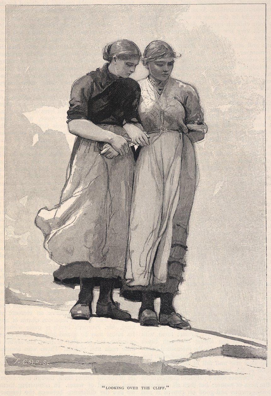 Looking Over The Cliff, fra The Century Magazine, november 1883 af Winslow Homer