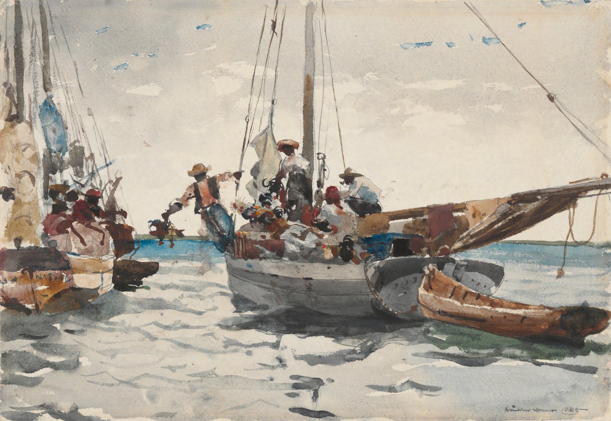 Markedsscene, Nassau af Winslow Homer