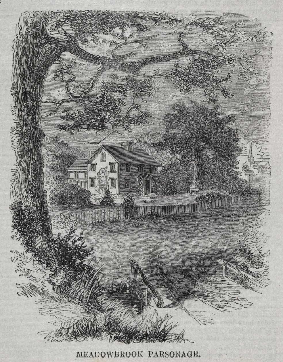 Meadowbrook Præstegård, 1860. af Winslow Homer