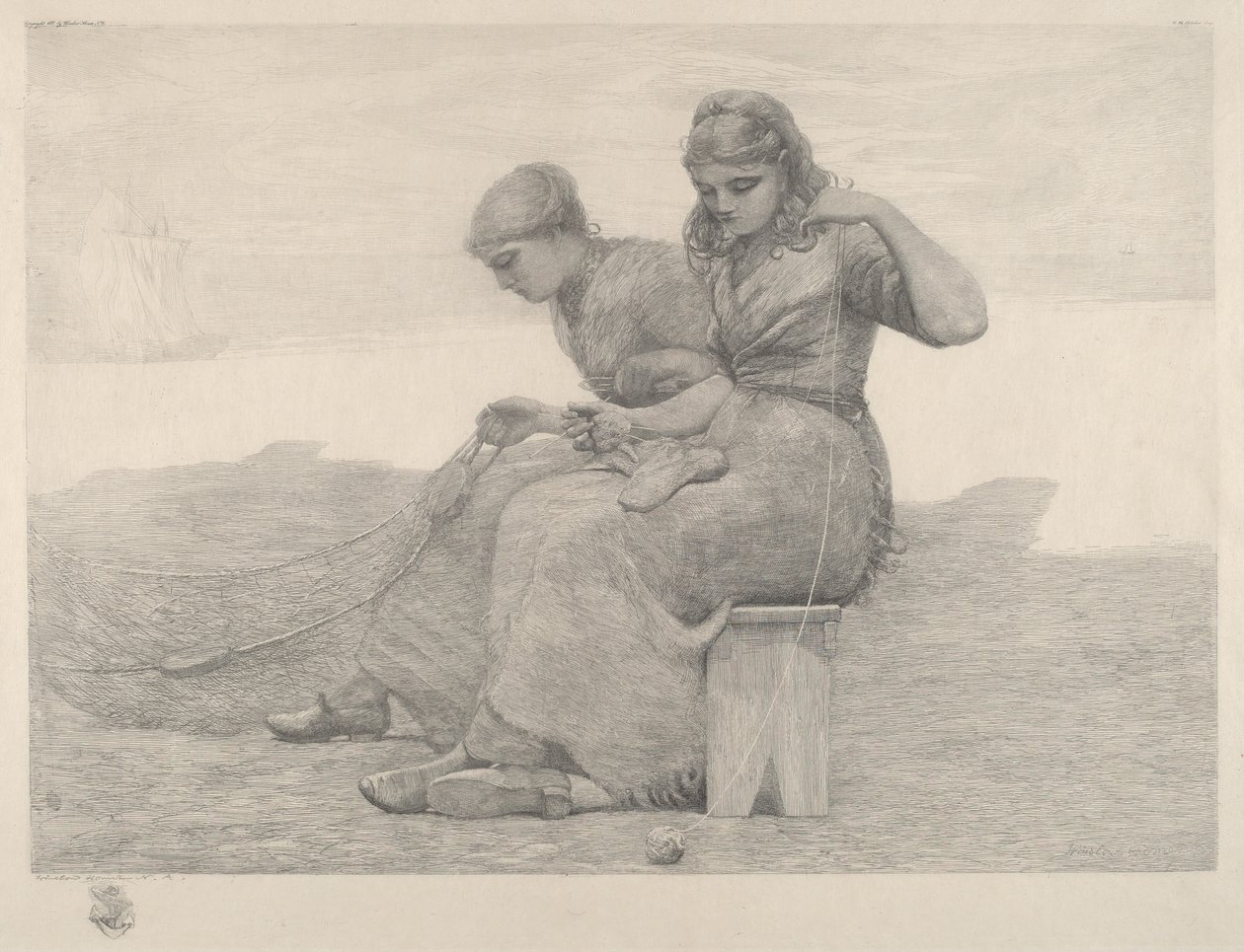 Reparationsnet af Winslow Homer