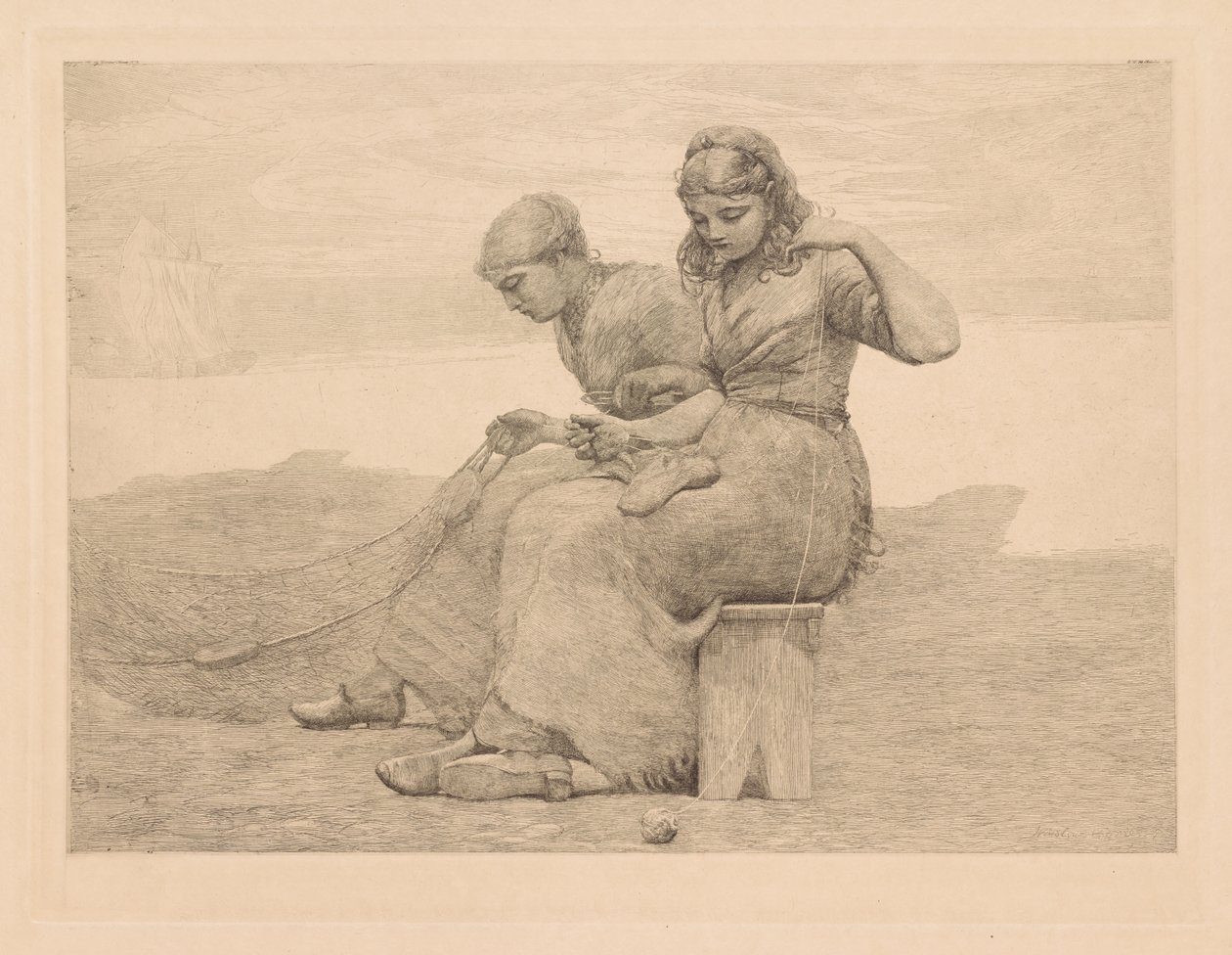 Reparation af revnerne af Winslow Homer