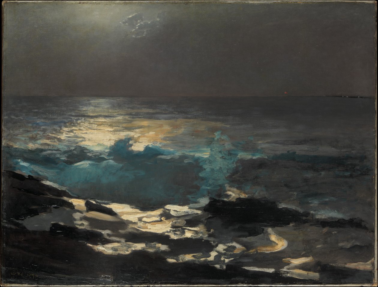 Måneskin, Wood Island-fyrtårnet af Winslow Homer