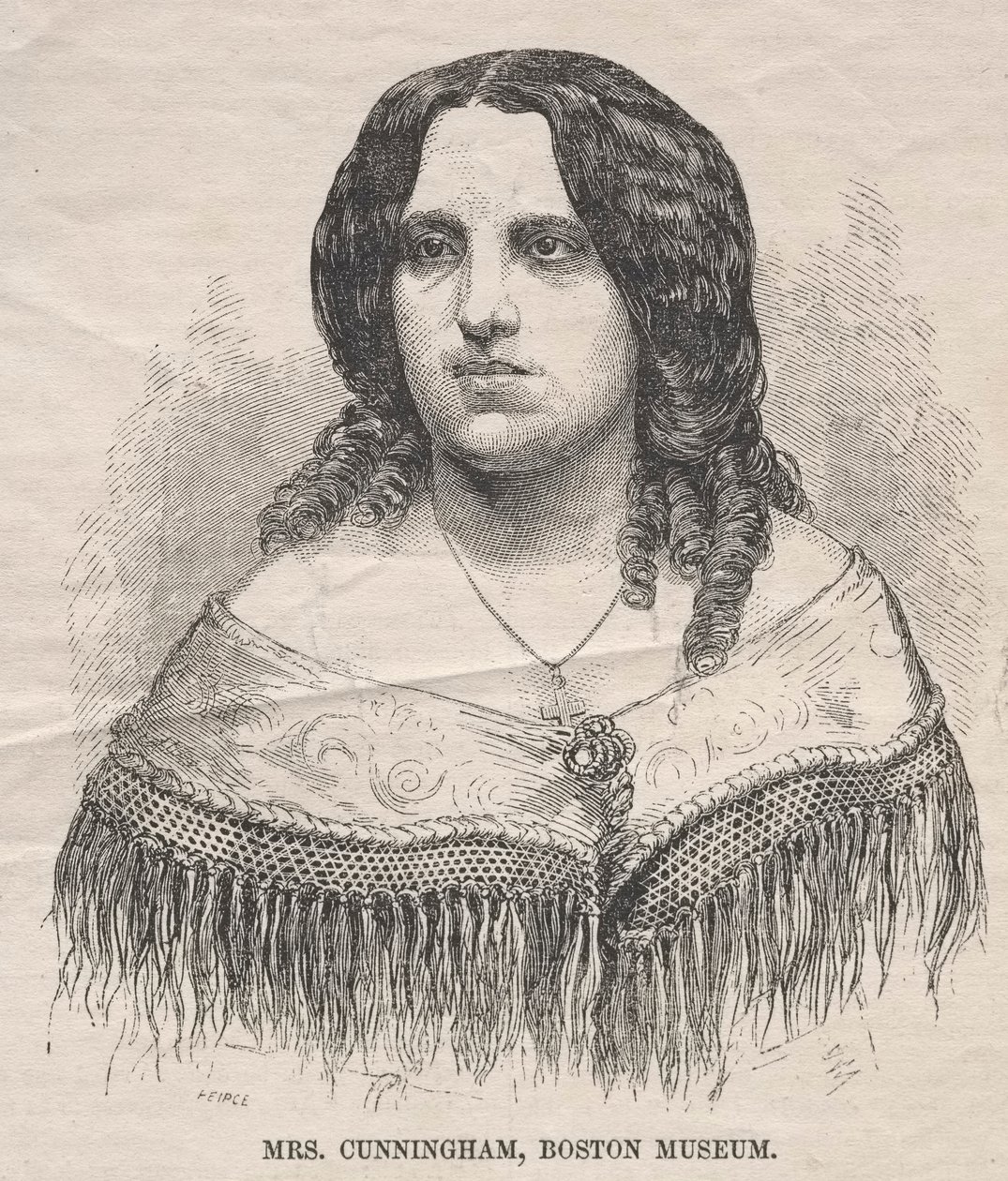 Mrs. Cunningham, Boston Museum, 1859. af Winslow Homer