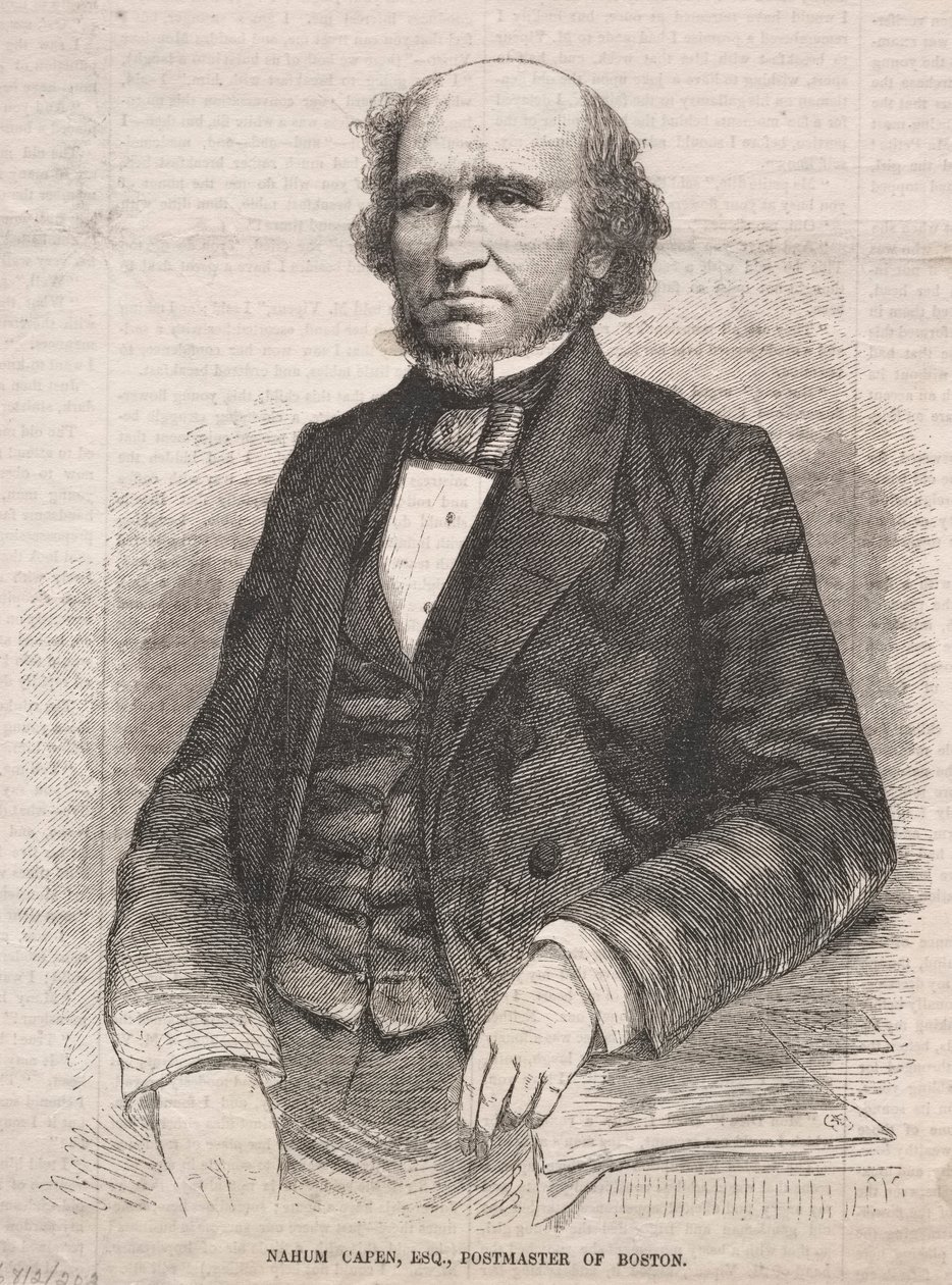 Nahum Capen, Esq., Postmester i Boston, 1859. af Winslow Homer