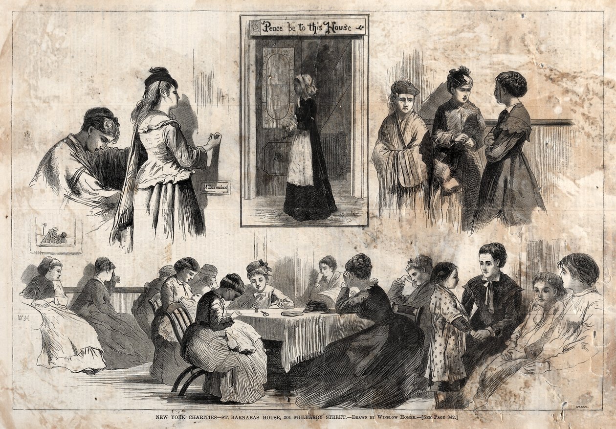 New York Charities - St. Barnabas House, 304 Mulberry Street af Winslow Homer