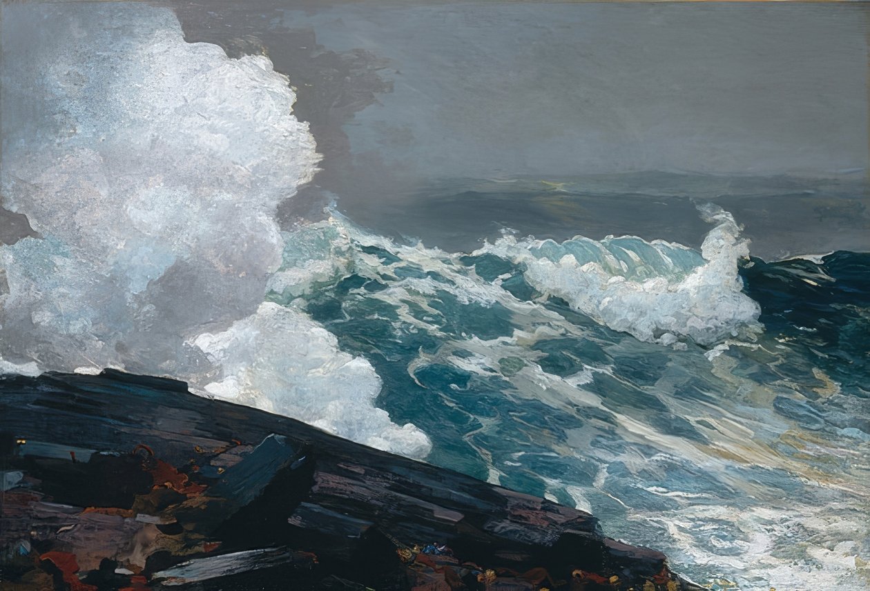 Nordøstlig Vind / Nordøstlig. 1895, revideret 1901 af Winslow Homer