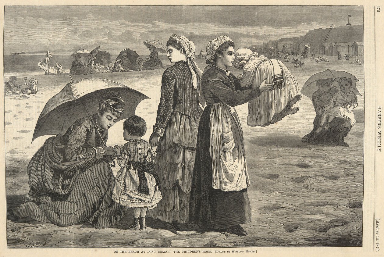 På stranden ved Long Branch - Børnenes time, fra Harper