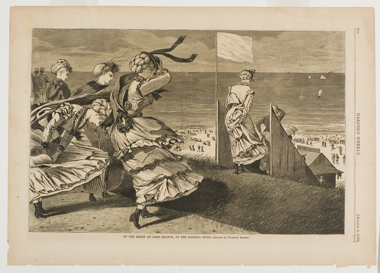 På skrænten ved Long Branch, i badetiden af Winslow Homer