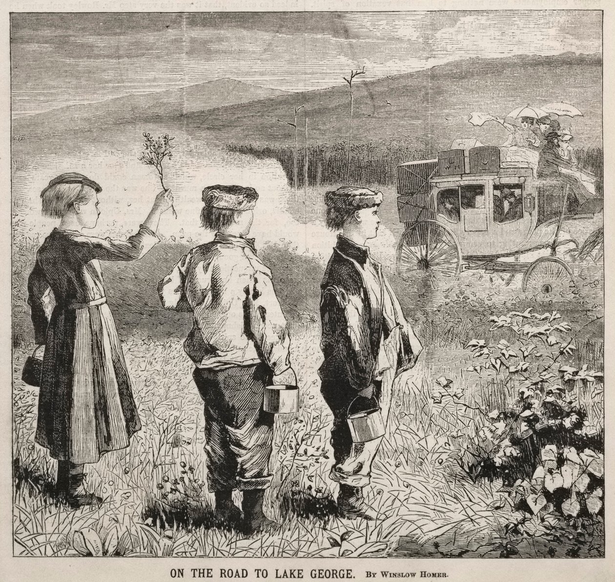 På vej til Lake George, 1869. af Winslow Homer