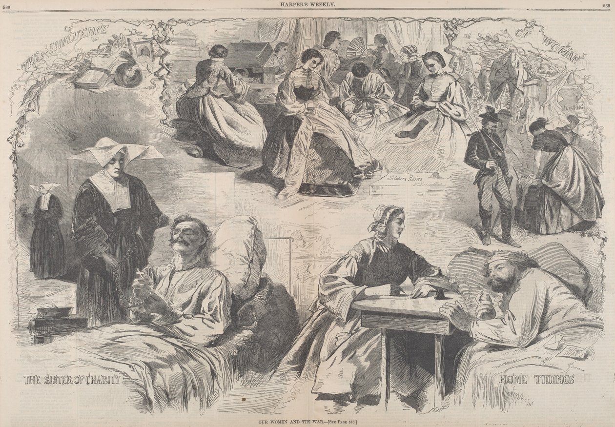 Our Women and the War, udgivet 1862. af Winslow Homer