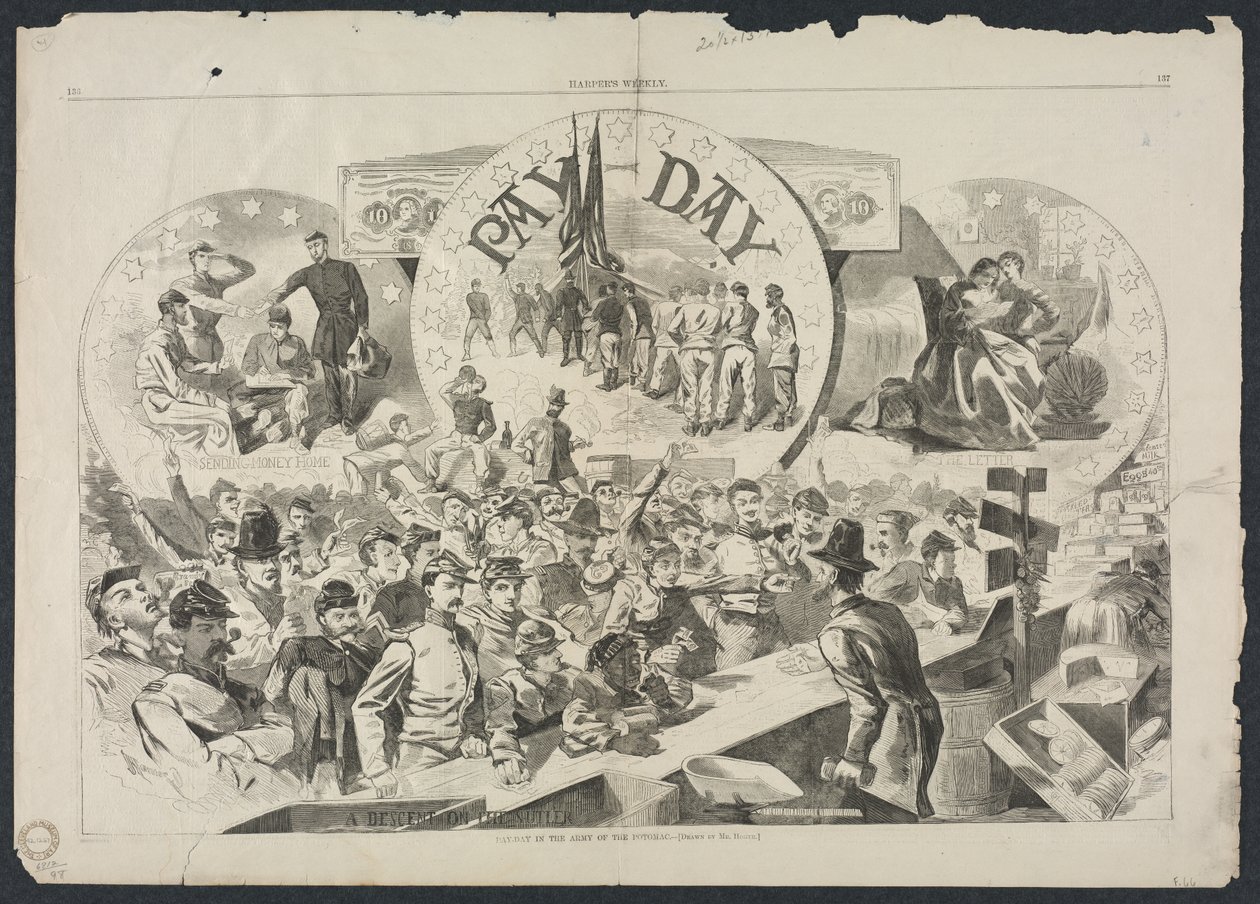 Pay Day i Army of the Potomac, 1863. af Winslow Homer
