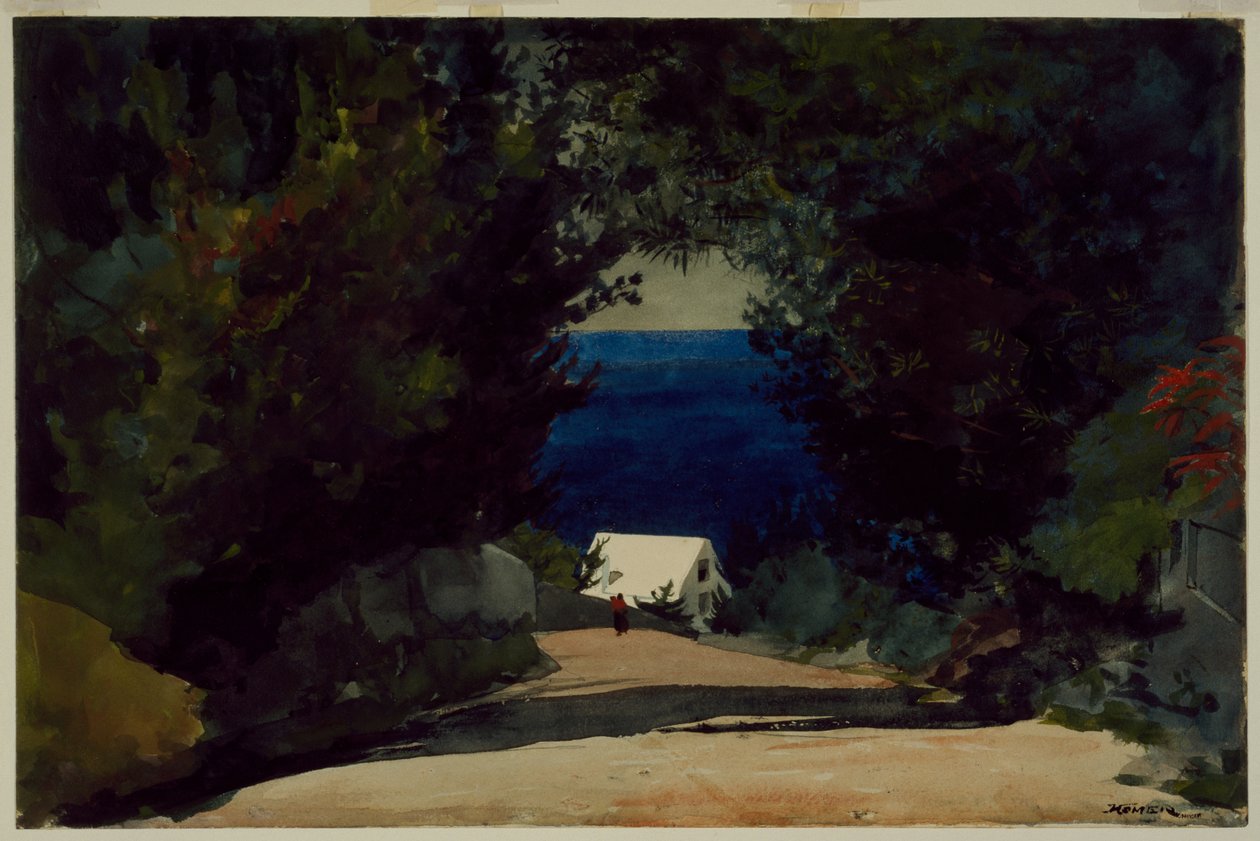Vej i Bermuda, ca. 1899-1901 (akvarel på papir) af Winslow Homer