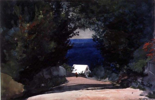 Road in Bermuda, ca. 1899-1901 (akvarel over blyant på papir) af Winslow Homer