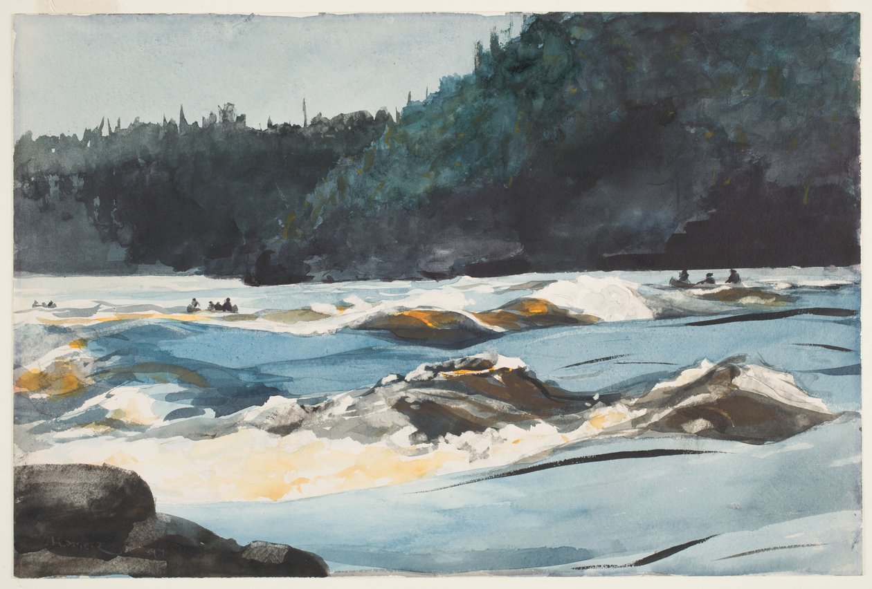 Saguenay River, Lower Rapids af Winslow Homer