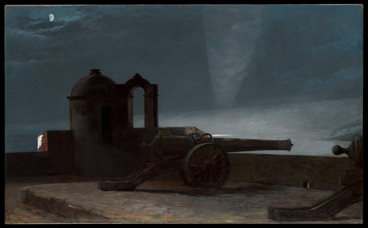 Søgelys ved havneindsejlingen, Santiago de Cuba af Winslow Homer