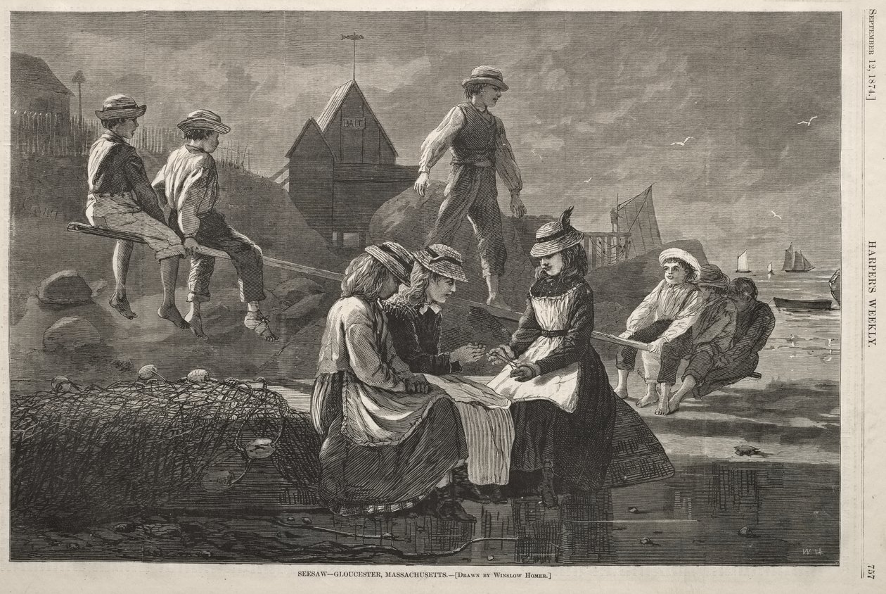 See Saw – Gloucester, Massachusetts af Winslow Homer