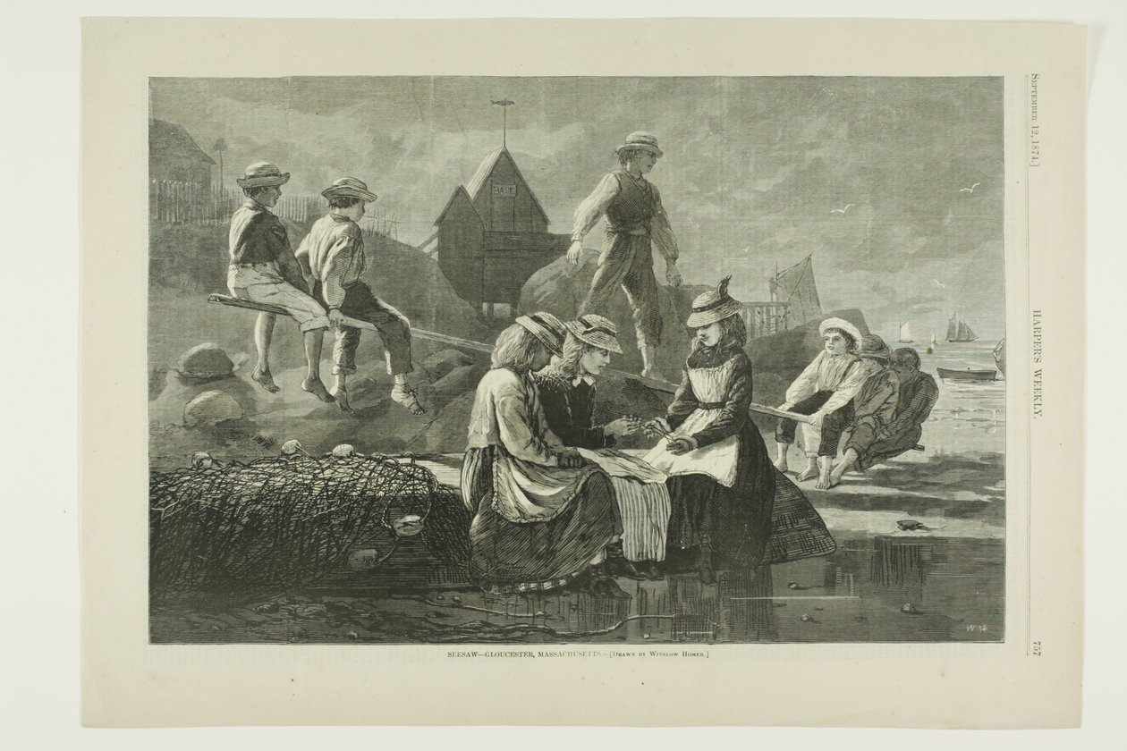 Seesaw-Gloucester, Massachusetts af Winslow Homer
