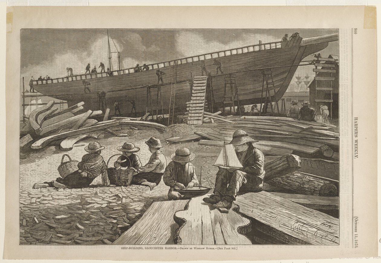 Skibsbygning, Gloucester Havn af Winslow Homer