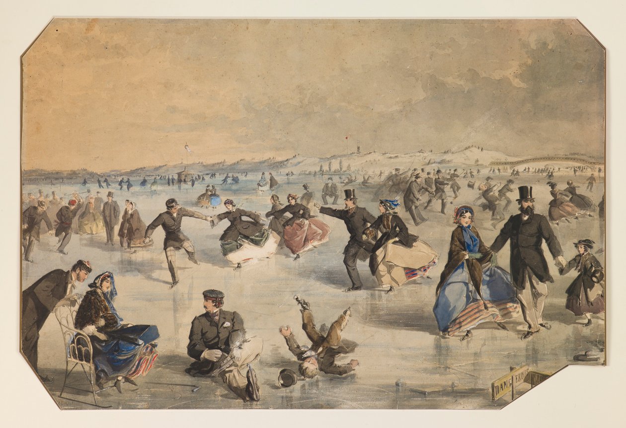 Skøjteløb i Central Park af Winslow Homer