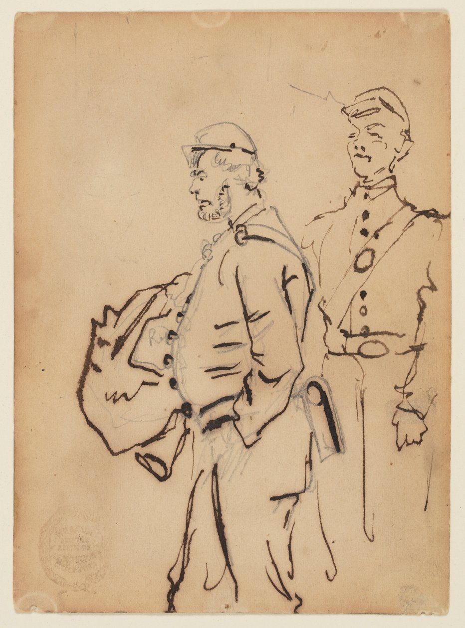Skitser af soldater af Winslow Homer