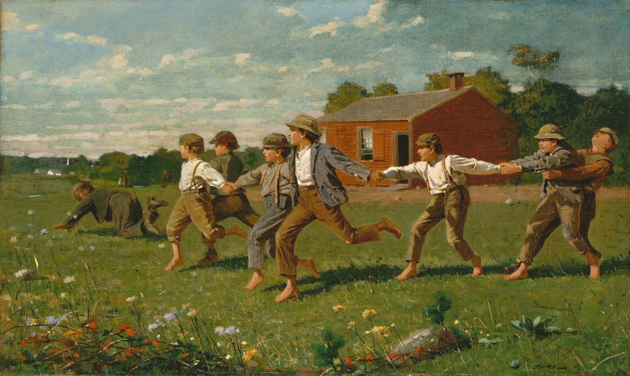 Snap the Whip, 1872. af Winslow Homer