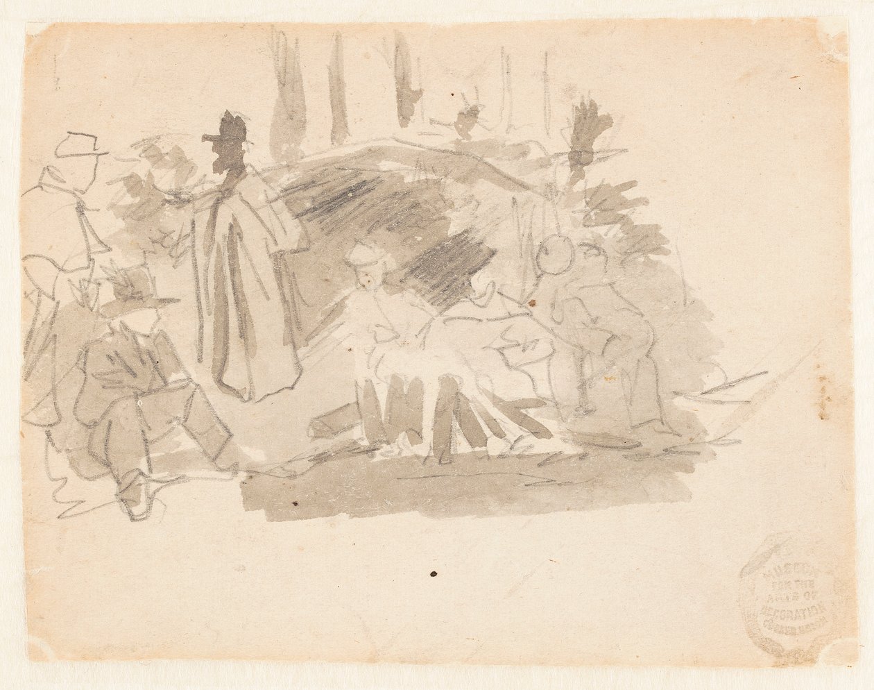 Soldater Camping af Winslow Homer