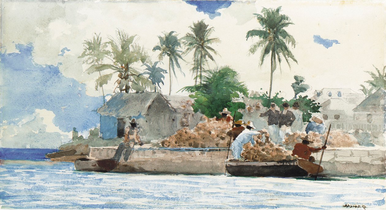 Sponge Fisherman, Bahamas af Winslow Homer
