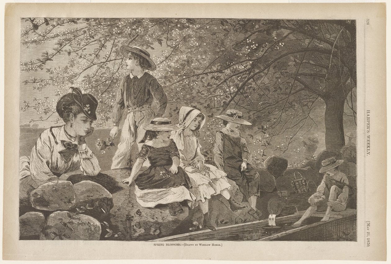 Forårsblomster af Winslow Homer