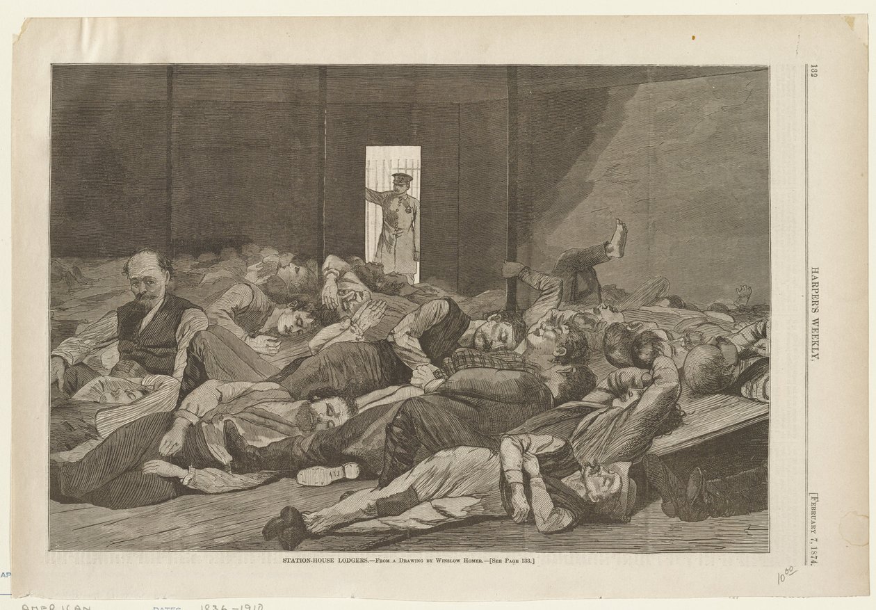 Overnattende på stationen af Winslow Homer
