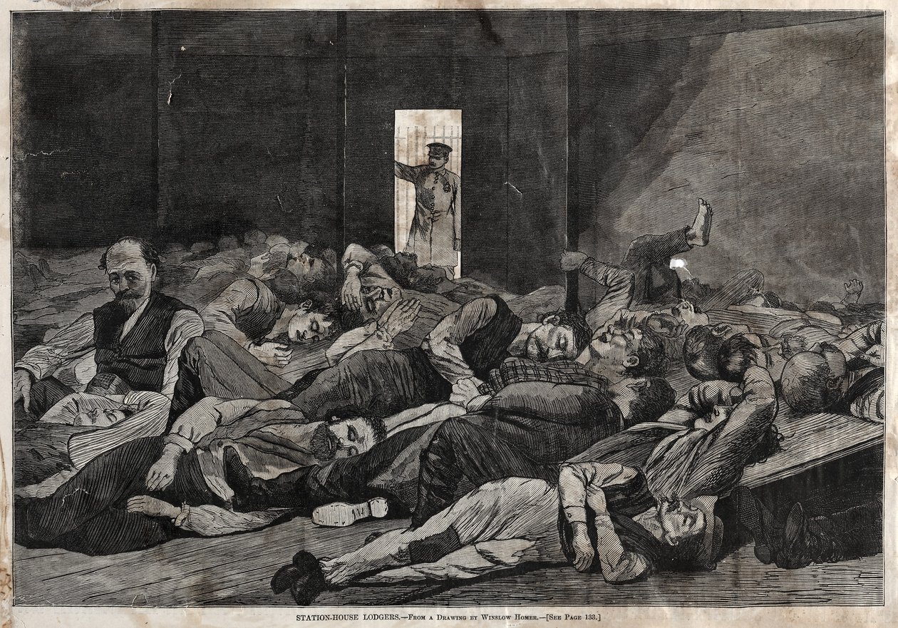 Station-House Logers, 1874. af Winslow Homer