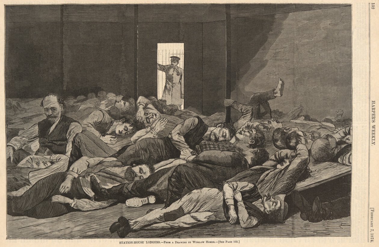 Station-House Lodgers, fra Harper af Winslow Homer