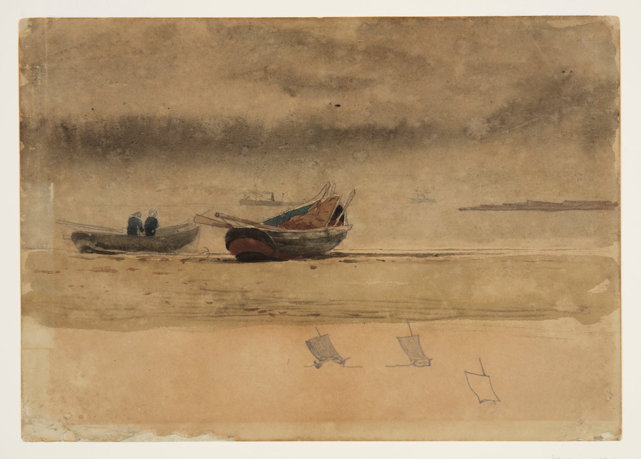 Stern View af Two Roboats, England af Winslow Homer