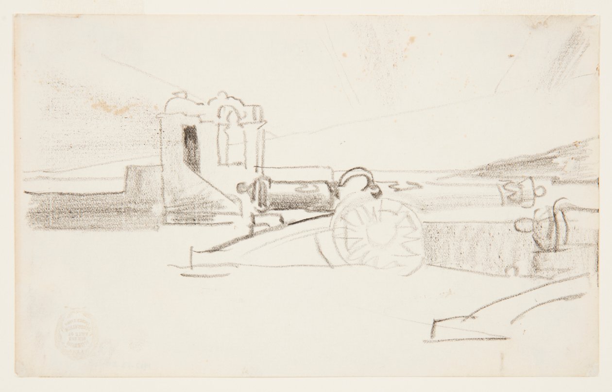 Undersøgelse til "Searchlight, Harbour Entrance, Santiago de Cuba" af Winslow Homer