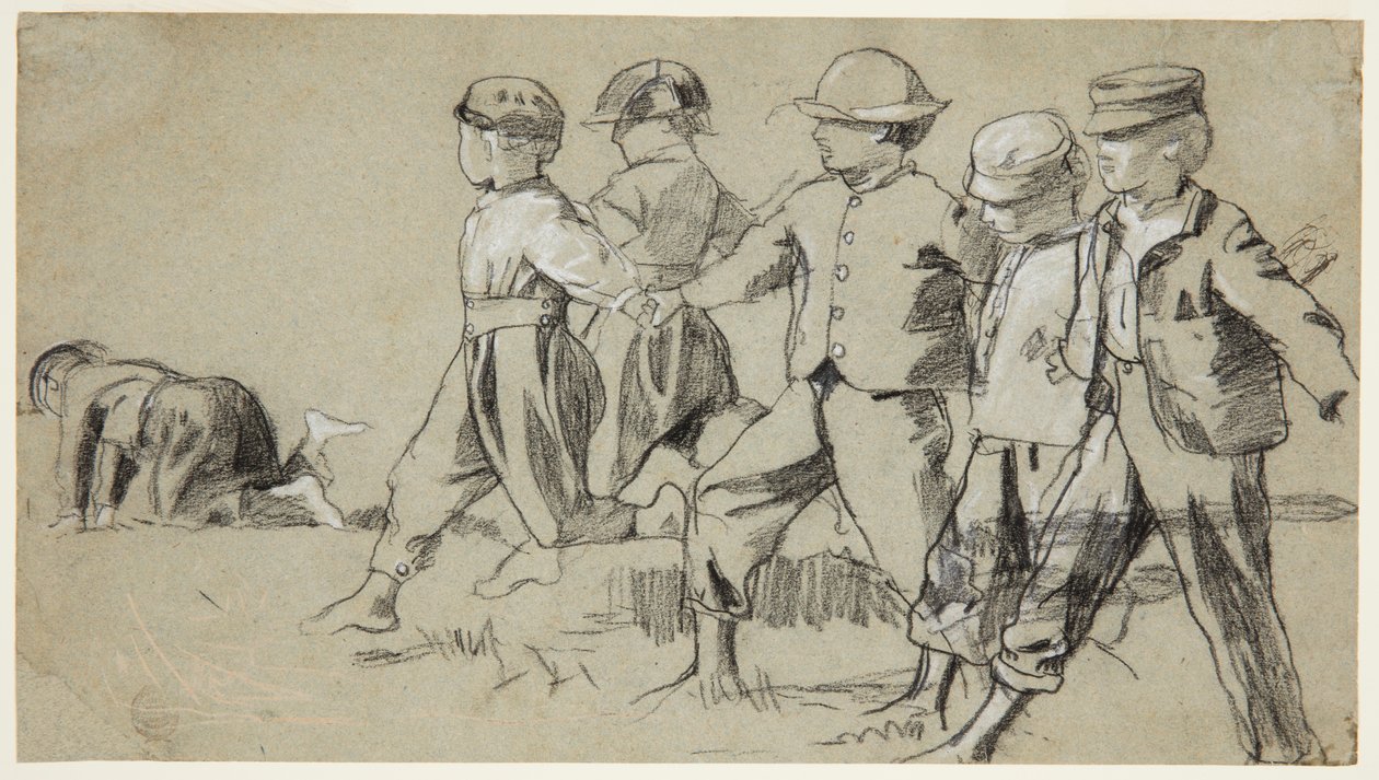 Undersøgelse til "Snap the Whip" af Winslow Homer