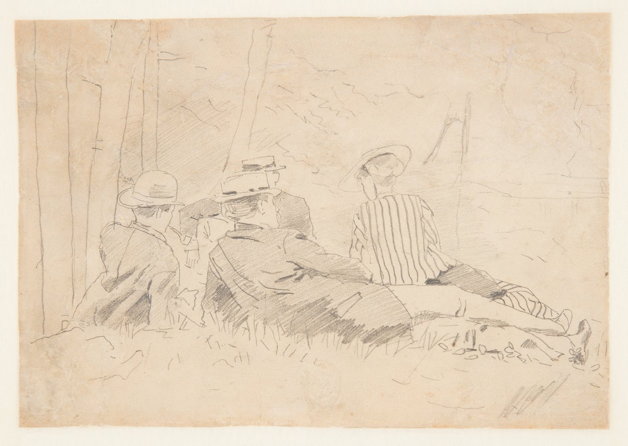 Studie til "Fiskefesten" af Winslow Homer