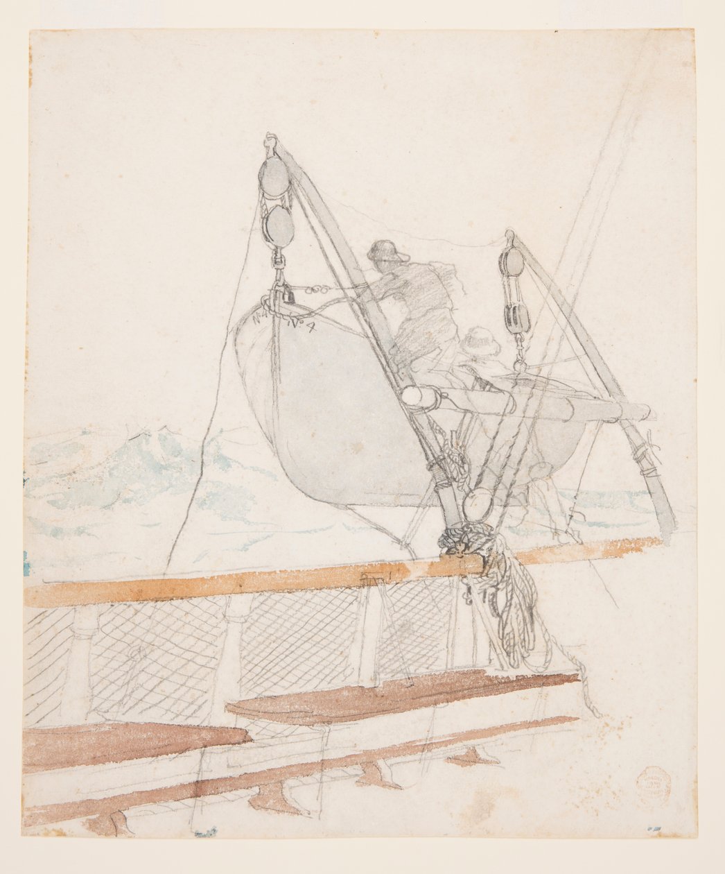 Studie til "The Signal of Distress" af Winslow Homer