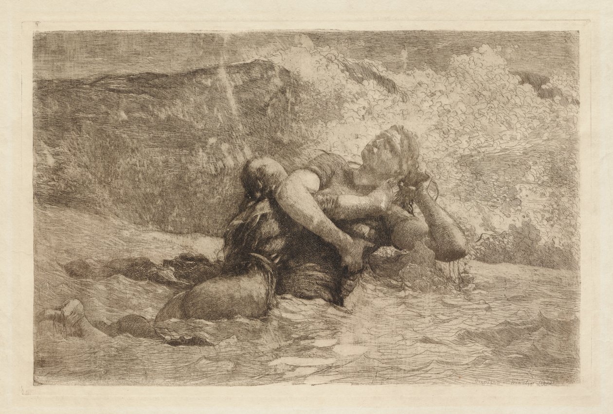 Studie til Understrøm af Winslow Homer