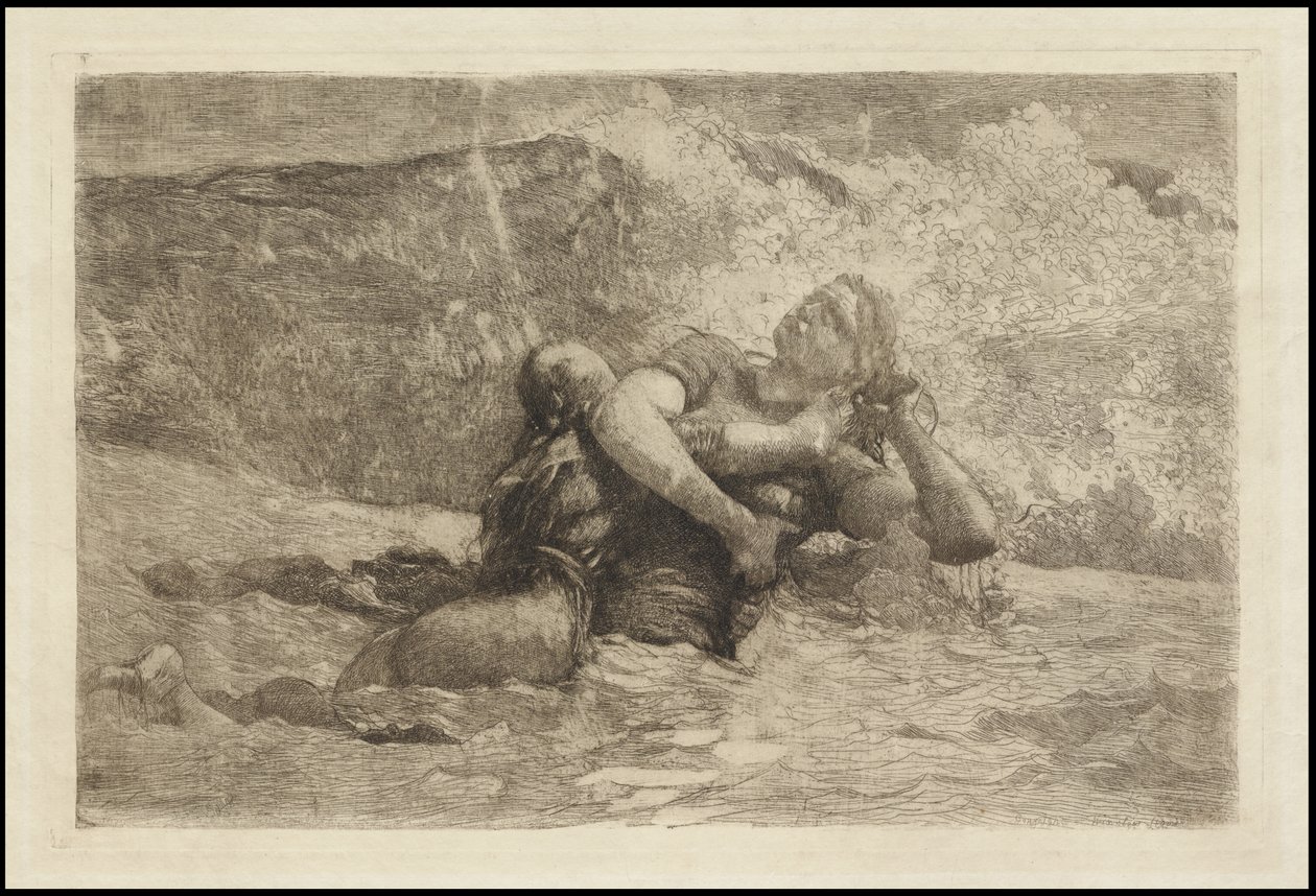 Studie for Undertow, ca. 1886 af Winslow Homer