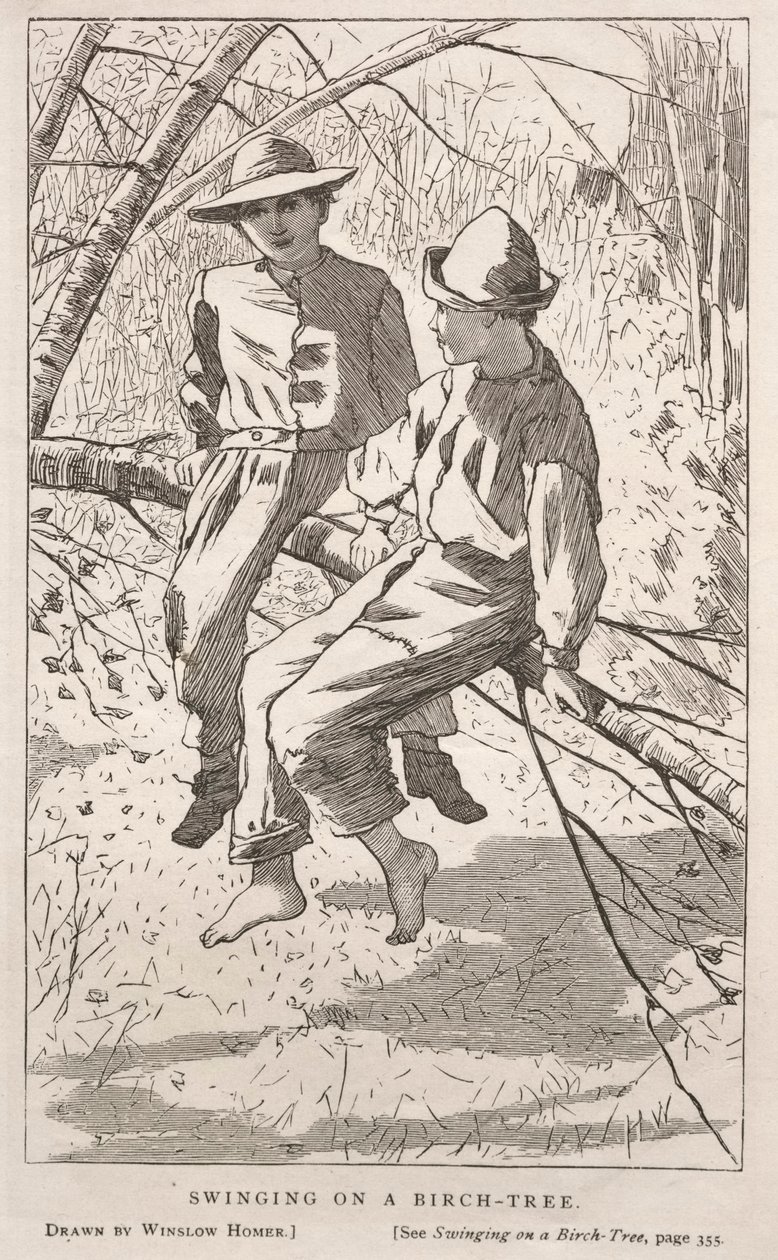 At svinge sig i et birketræ af Winslow Homer