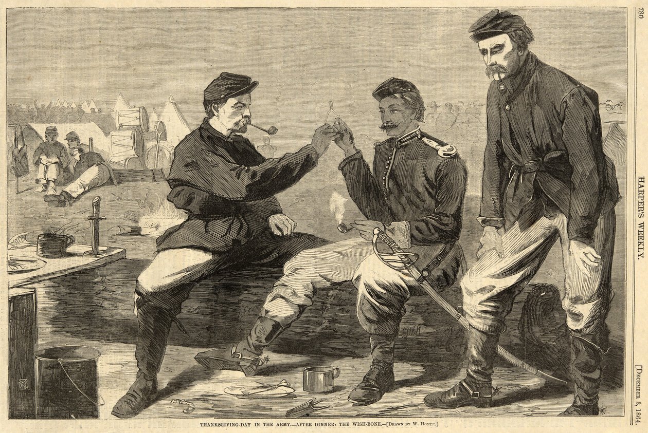 Thanksgiving-Day in the Army - Efter middagen: The WishBone, fra Harper