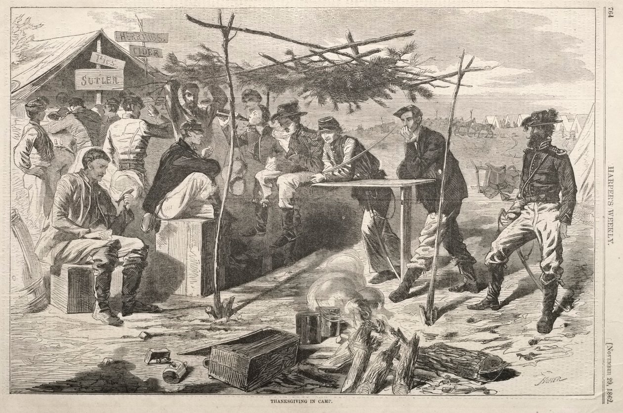 Thanksgiving i lejren af Winslow Homer