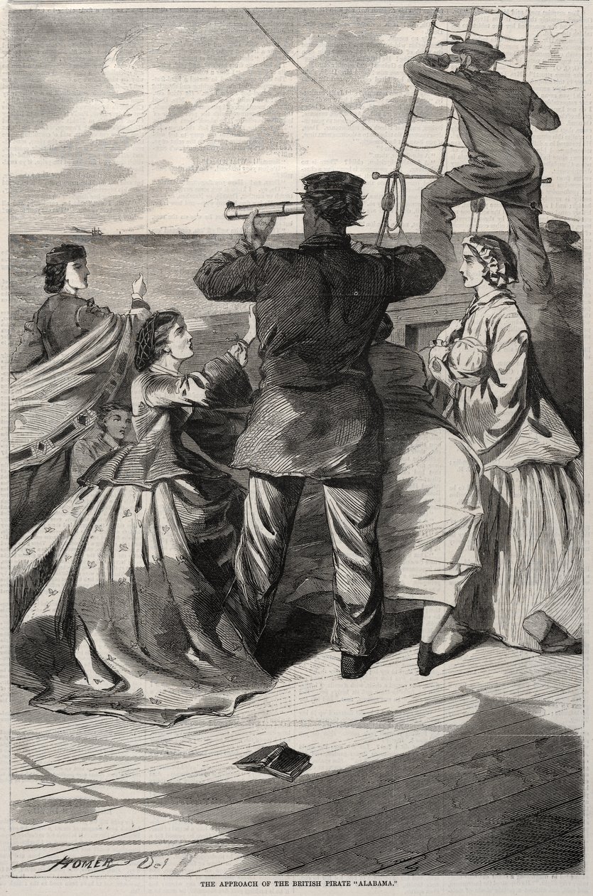Den britiske piratskib »Alabama«s fremfærd af Winslow Homer
