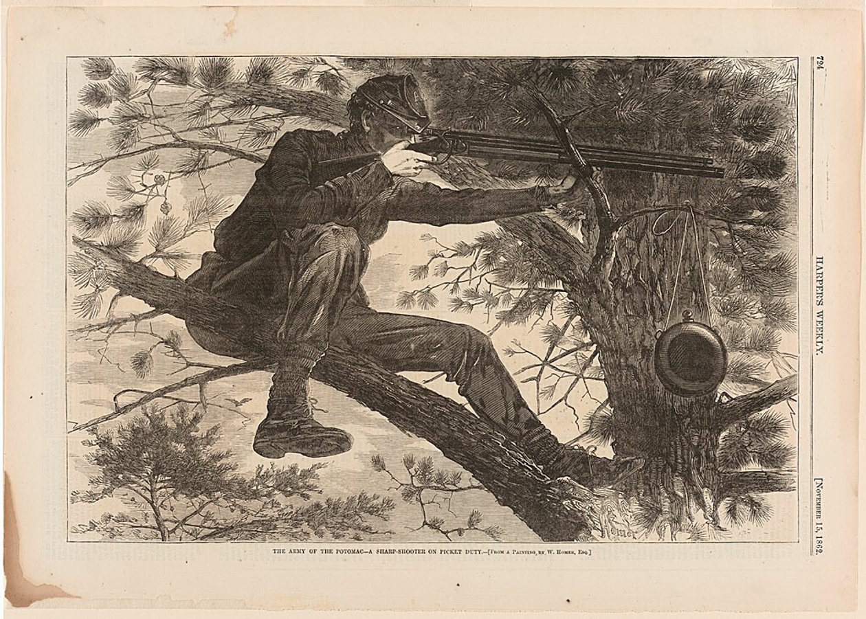 The Army of the Potomac - en skarpskytte på vagttjeneste af Winslow Homer