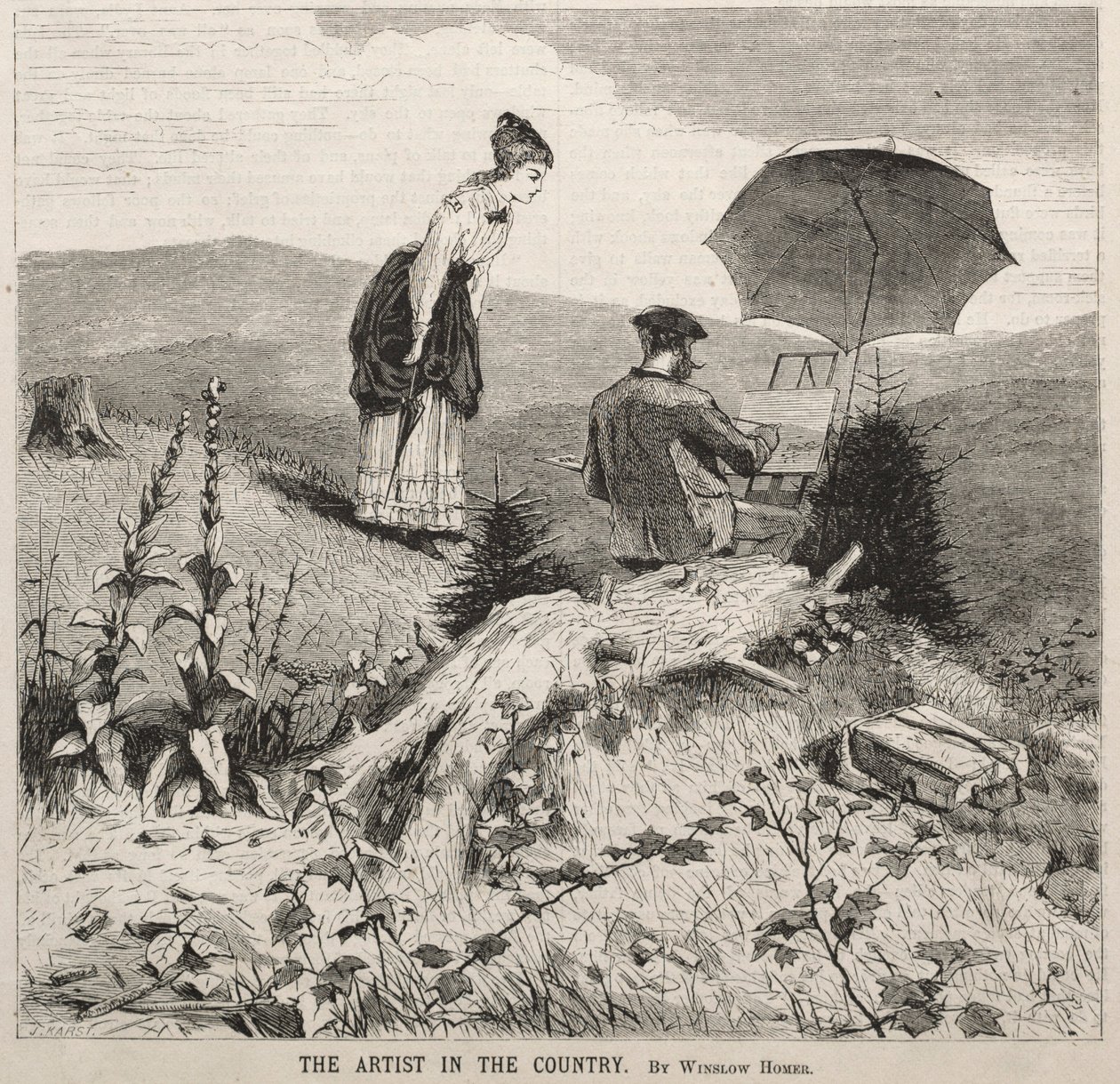 Kunstneren på landet, 1869. af Winslow Homer