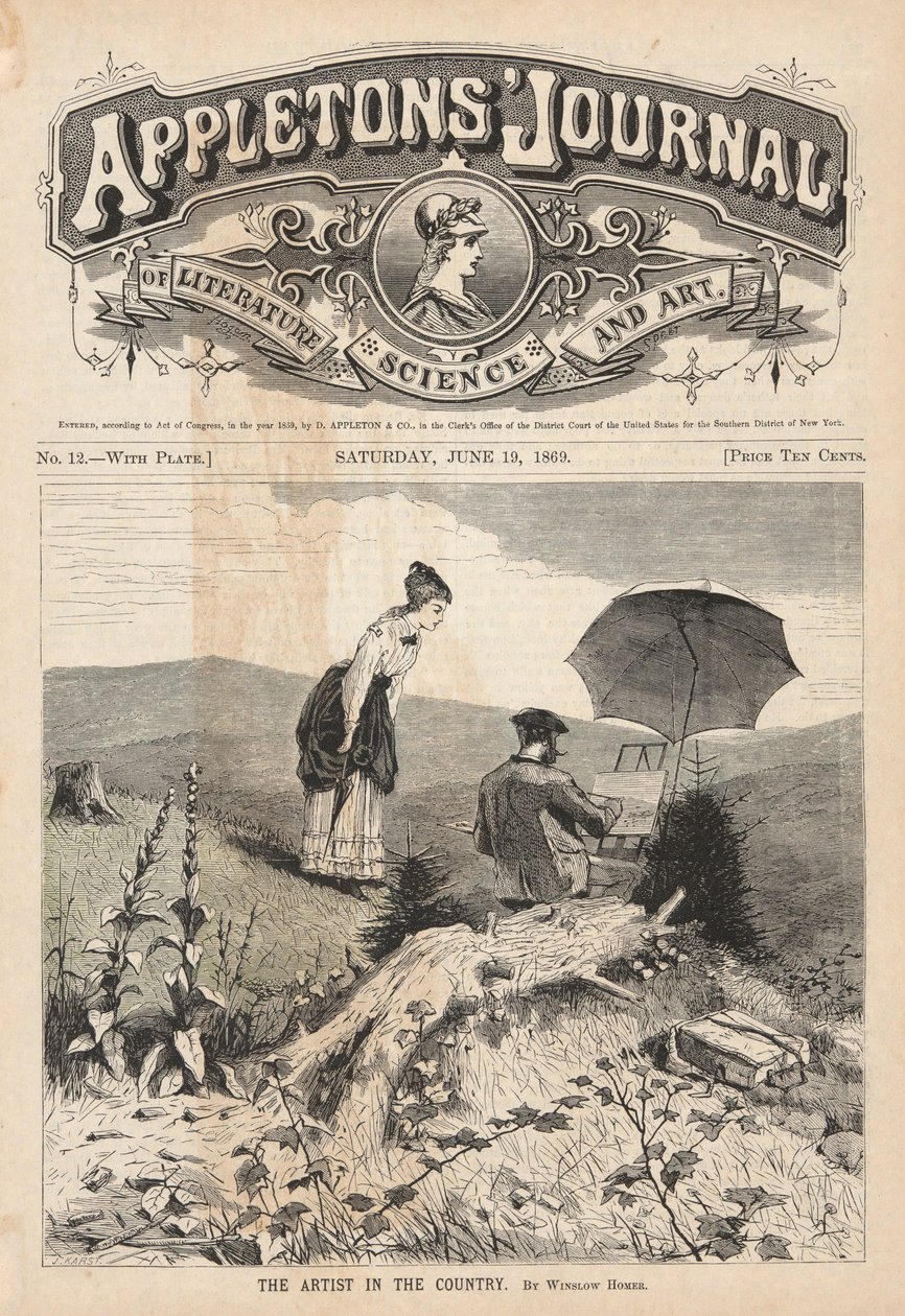 The Artist in the Country, coverillustration for Appleton af Winslow Homer