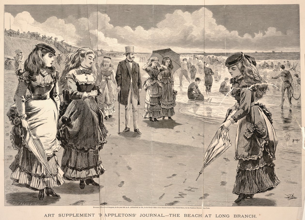 The Beach at Long Branch, fra Appletons