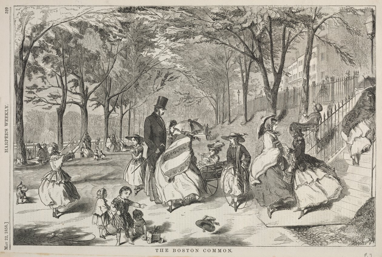 Boston Common, 1858. af Winslow Homer